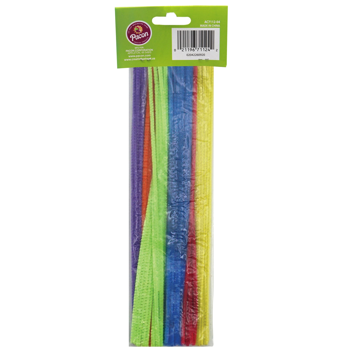 Regular Stems, Assorted Hot Colors, 12" x 4 mm, 100 Pieces