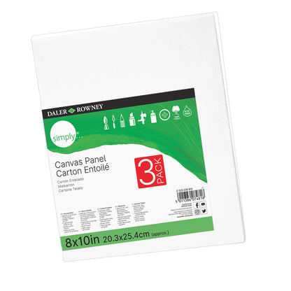 Canvas Panels Set 8x10in 3/pk White