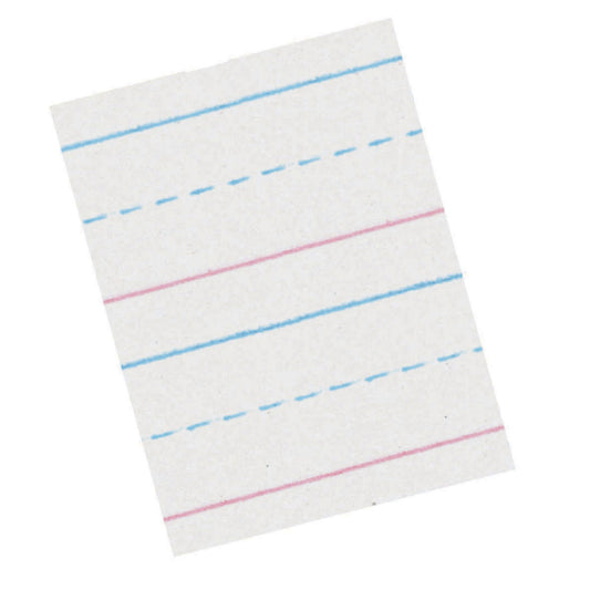 Sulphite Handwriting Paper, Dotted Midline, Grade 1, 5/8" x 5/16" x 5/16" Ruled Long, 10-1/2" x 8", 500 Sheets Per Pack, 2 Packs