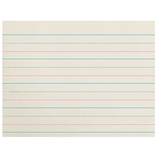 Newsprint Handwriting Paper, Dotted Midline, Grades Pre-K & K, 1-1/8" x 9/16" x 9/16" Ruled Long, 10-1/2" x 8", 500 Sheets