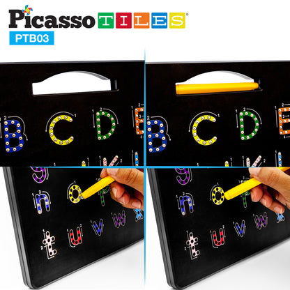 Double-Sided Magnetic Drawing Board, 12" x 10", Upper & Lower Case Letters