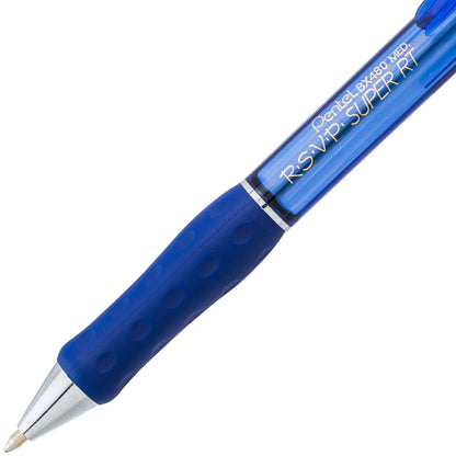 Pentel® R.S.V.P.® Super RT Retractable Ballpoint Pen, Blue, Pack of 12