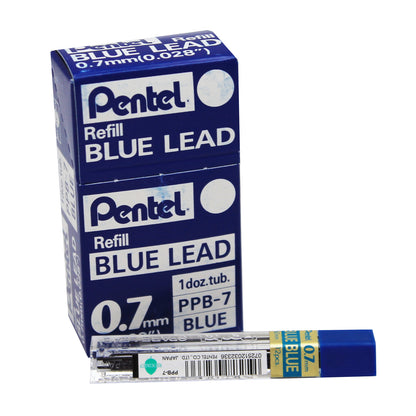 Refill Lead Blue (0.7mm) Fine, 12 Pieces Per Pack, 12 Packs