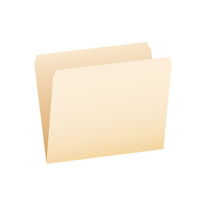 File Folders, Letter Size, Manila, Straight Cut, Box of 100