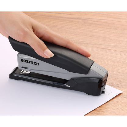 One-Finger Desktop Stapler, Black/Gray