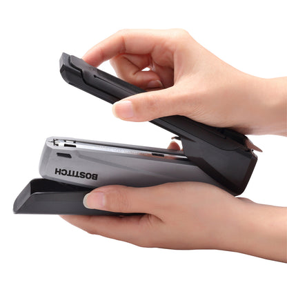 One-Finger Desktop Stapler, Black/Gray