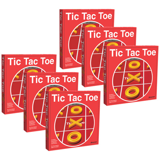 Tic Tac Toe Board Game, Pack of 6