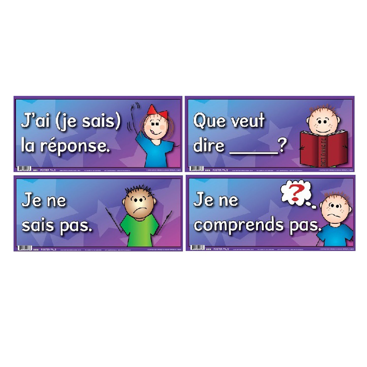 French Anchor Charts, 18" x 8", Set of 12