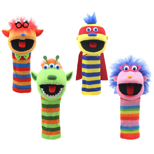 Knitted Puppets Set 1, Set of 4
