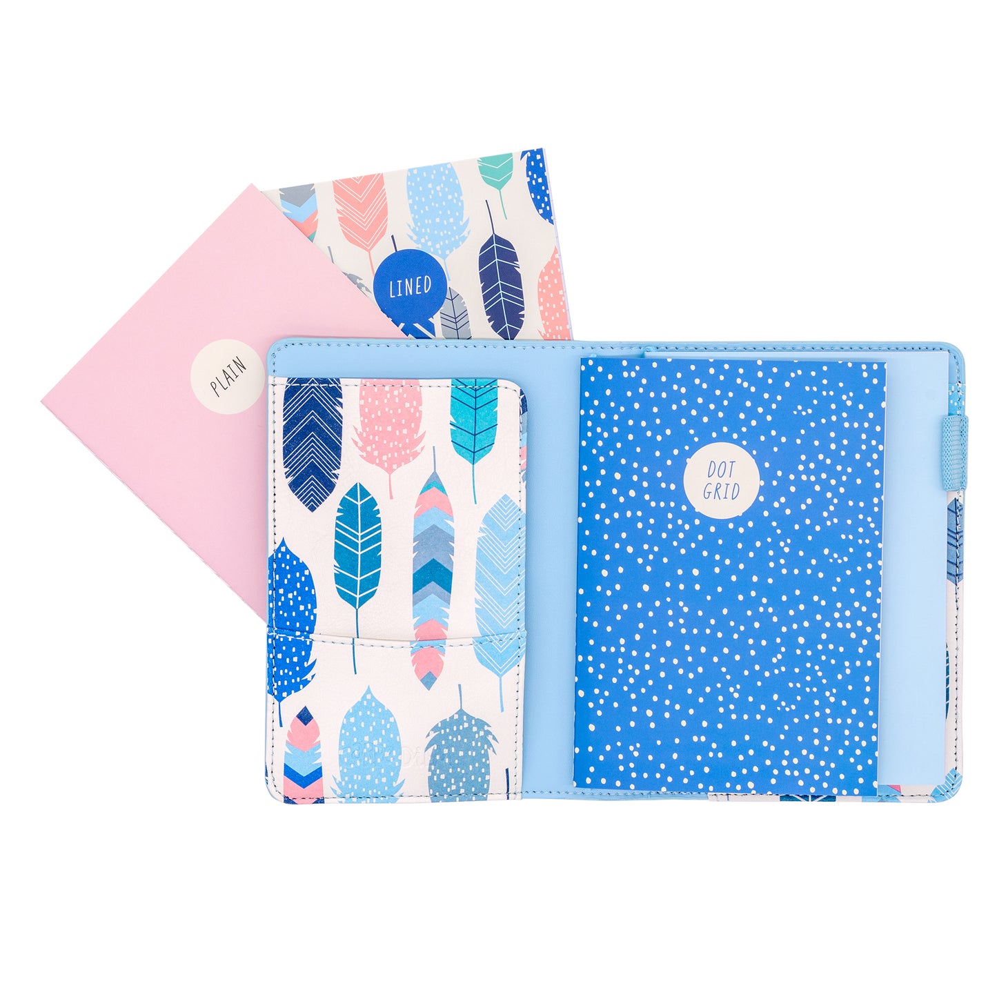 A6 Notebook and Passport Holder - Sky Blue