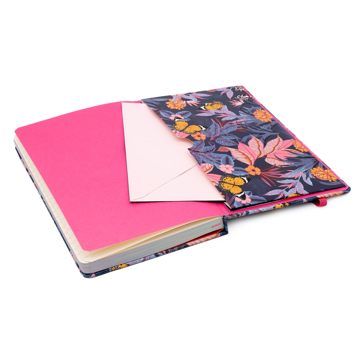 Bloom Softcover Notebook with Pocket - Blue - Pack 3