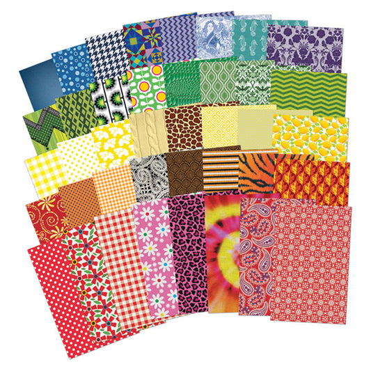 Roylco® All Kinds of Fabric Design Papers - 200 Sheets per pack, Set of 2 packs