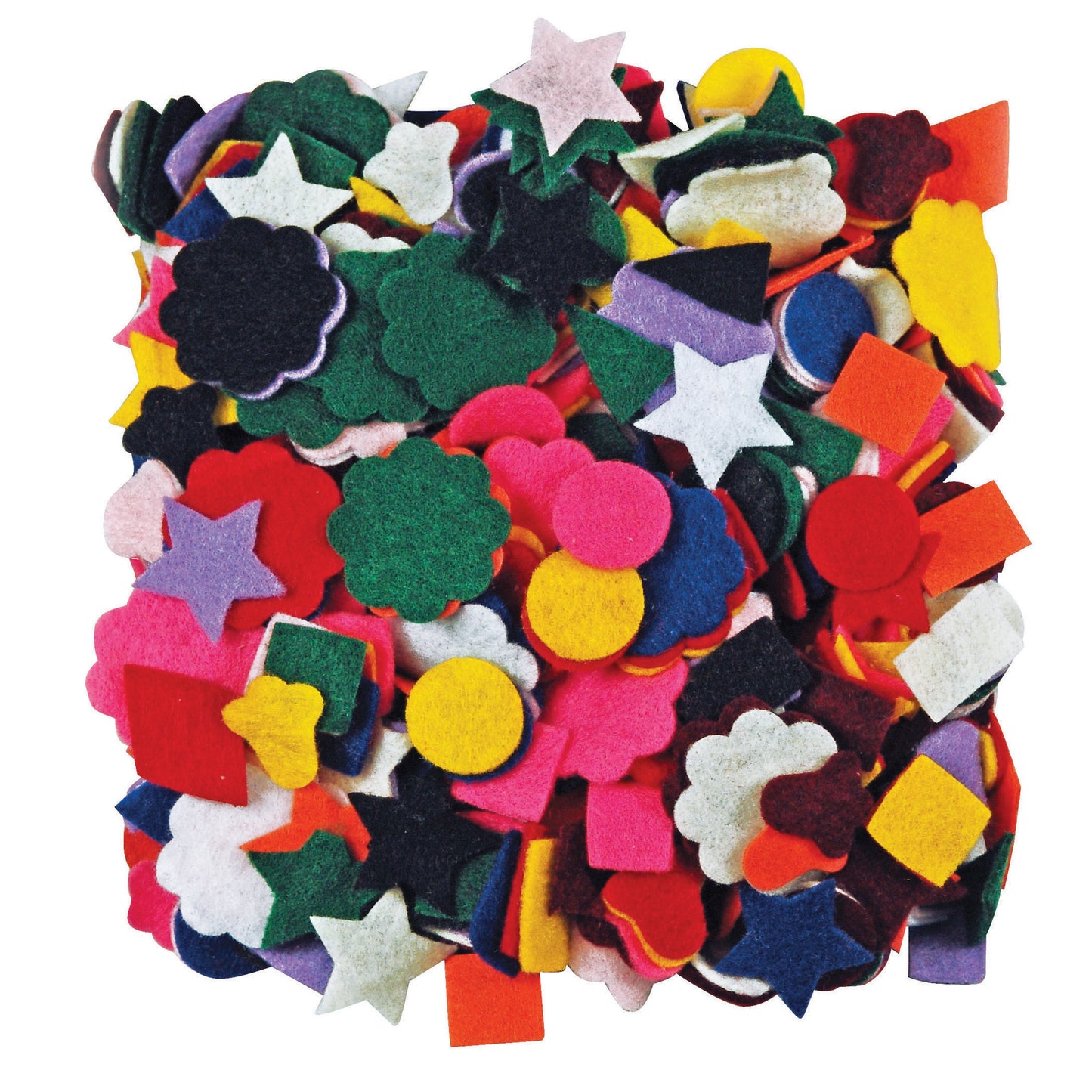 Felt Shapes, 500 Per Pack, 3 Packs