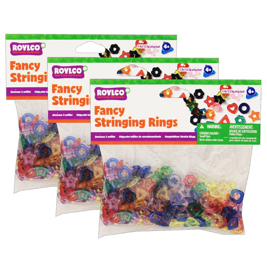 Fancy Stringing Rings, 0.63" Size, 0.25 lb. Per Pack, 3 Packs