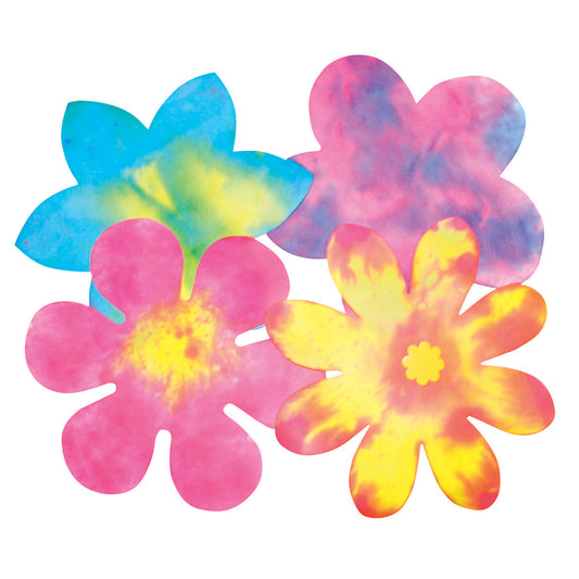 Color Diffusing Paper Flowers, Pack of 80