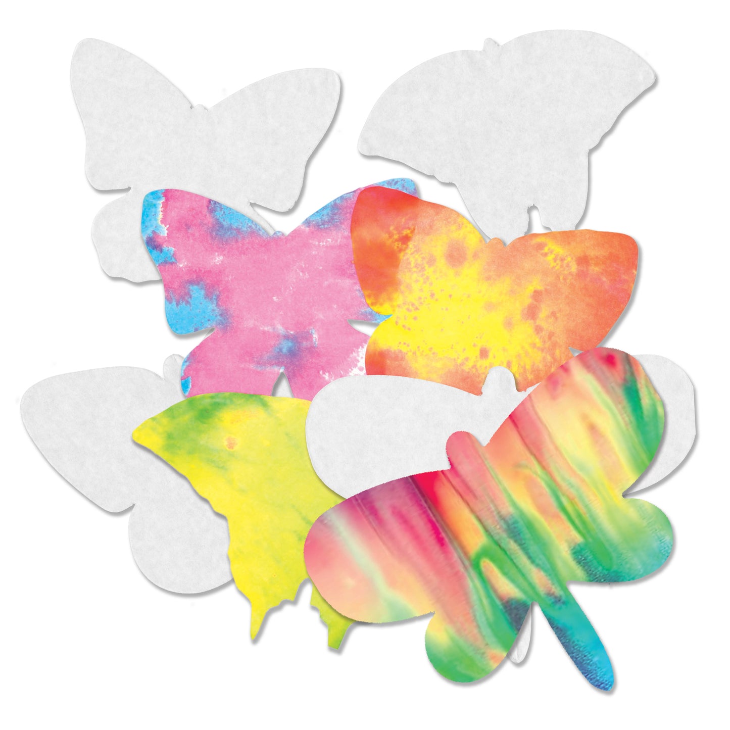 Color Diffusing Paper Butterflies, Pack of 48