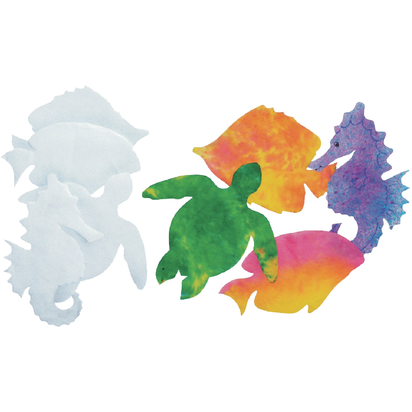 Color Diffusing Paper Sealife, Pack of 48