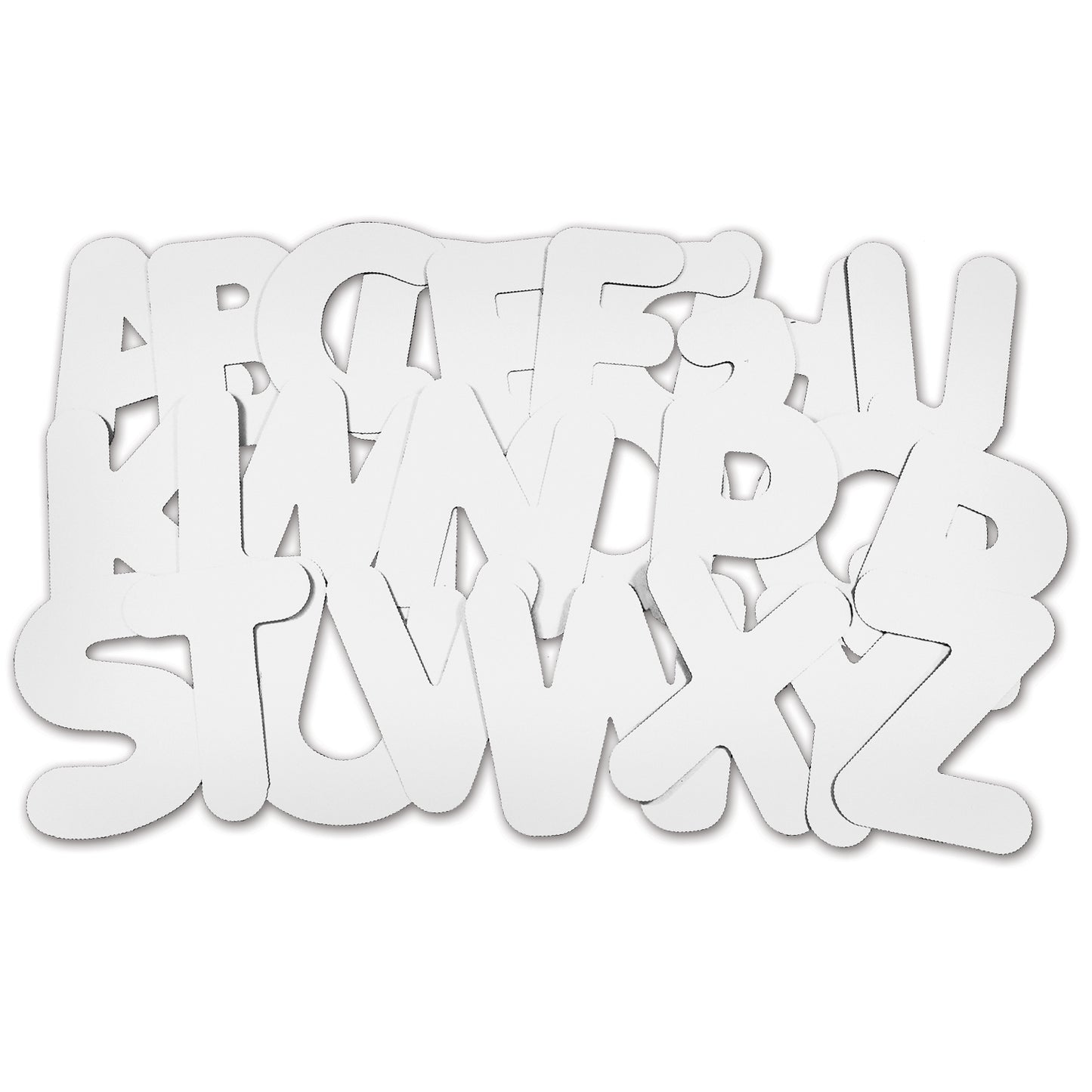 Uppercase Collage Letters, 9" Tall, White, 9 Per Pack, 2 Packs