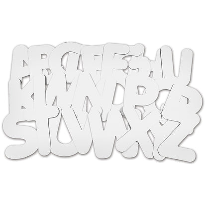 Uppercase Collage Letters, 9" Tall, White, 9 Per Pack, 2 Packs