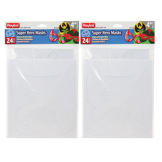 Die-Cut Super Hero Masks, 24 Per Pack, 2 Packs