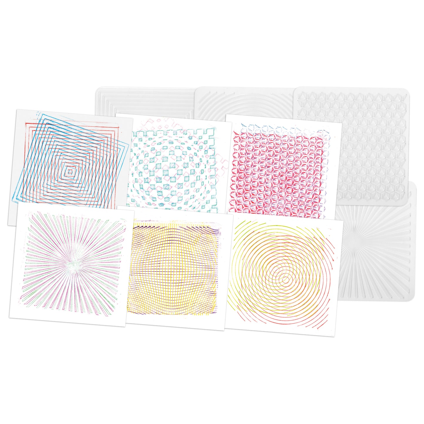 Optical Illusion Rubbing Plates, Pack of 6