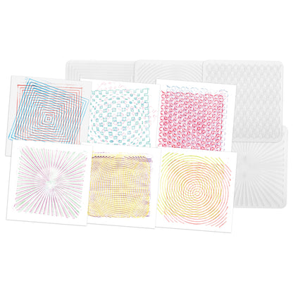 Optical Illusion Rubbing Plates, Pack of 6