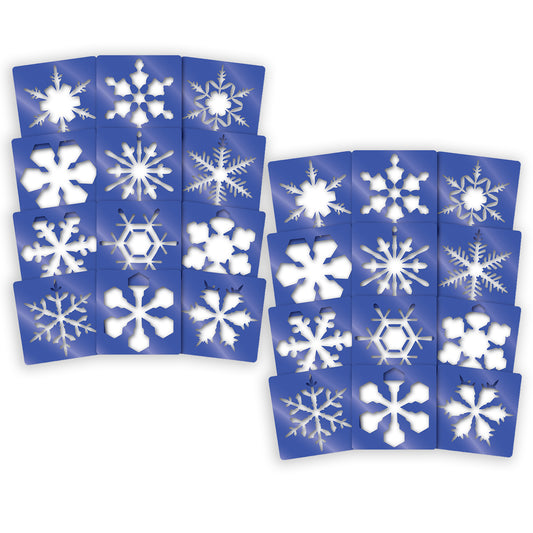 Super Snowflake Stencils, 12 Per Pack, 2 Packs