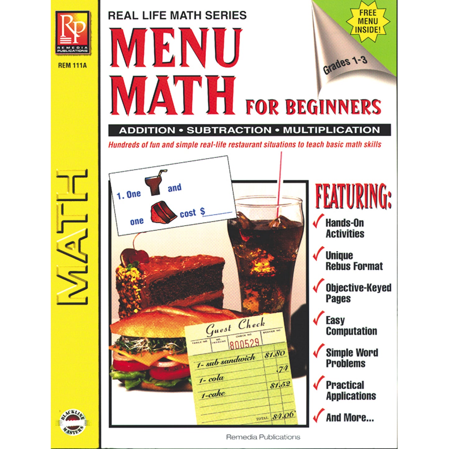 (3 EA) MENU MATH FOR BEGINNERS