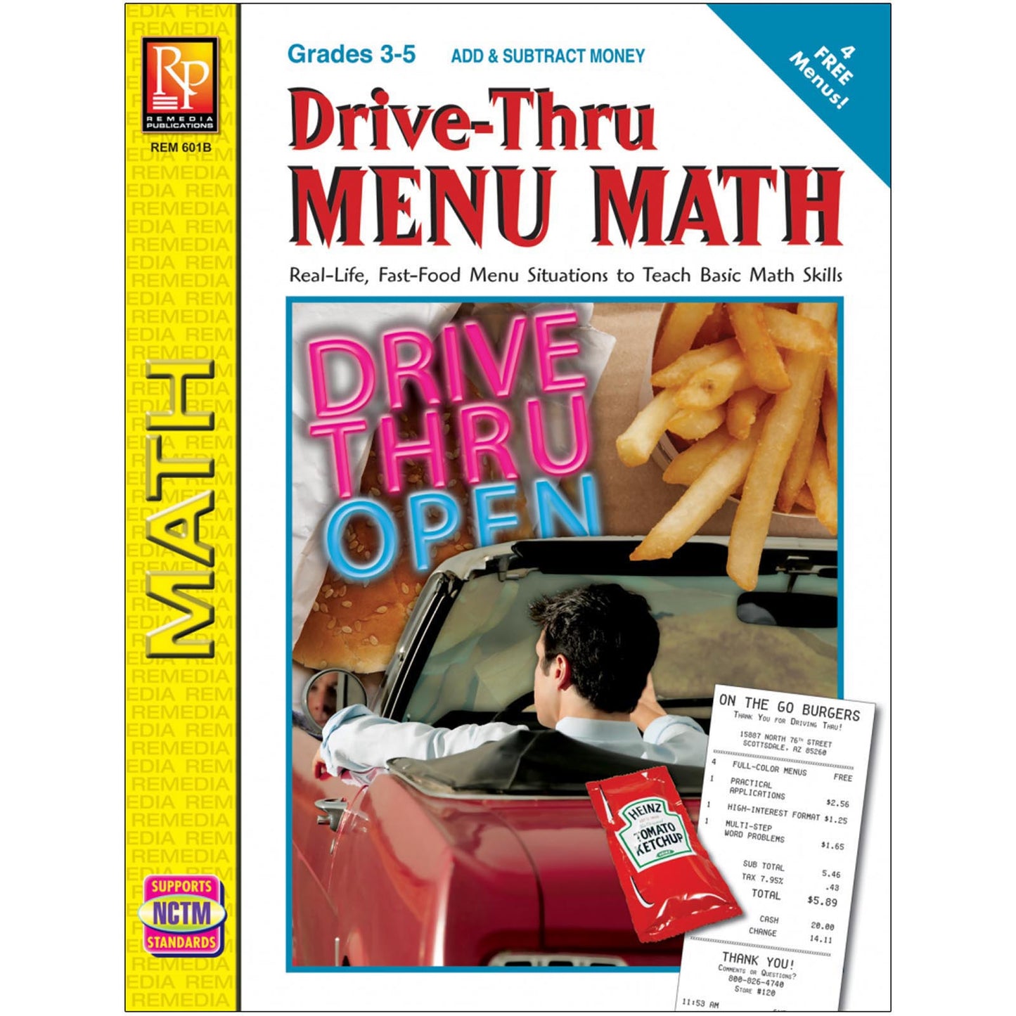 (2 EA) DRIVE THRU MENU MATH ADD & SUBTRACT MONEY