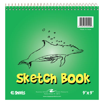Kid's Sketch Book, 9" x 9", 40 Sheets, Pack of 6