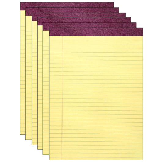 (6 EA) LEGAL PAD STANDARD CANARY