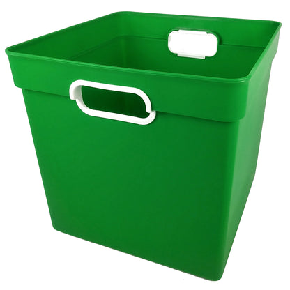 Cube Bin, Green, Pack of 3