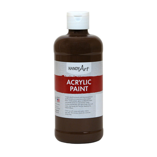 Handy Art® Acrylic Paint 16 oz, Burnt Umber, Set of 3 bottles