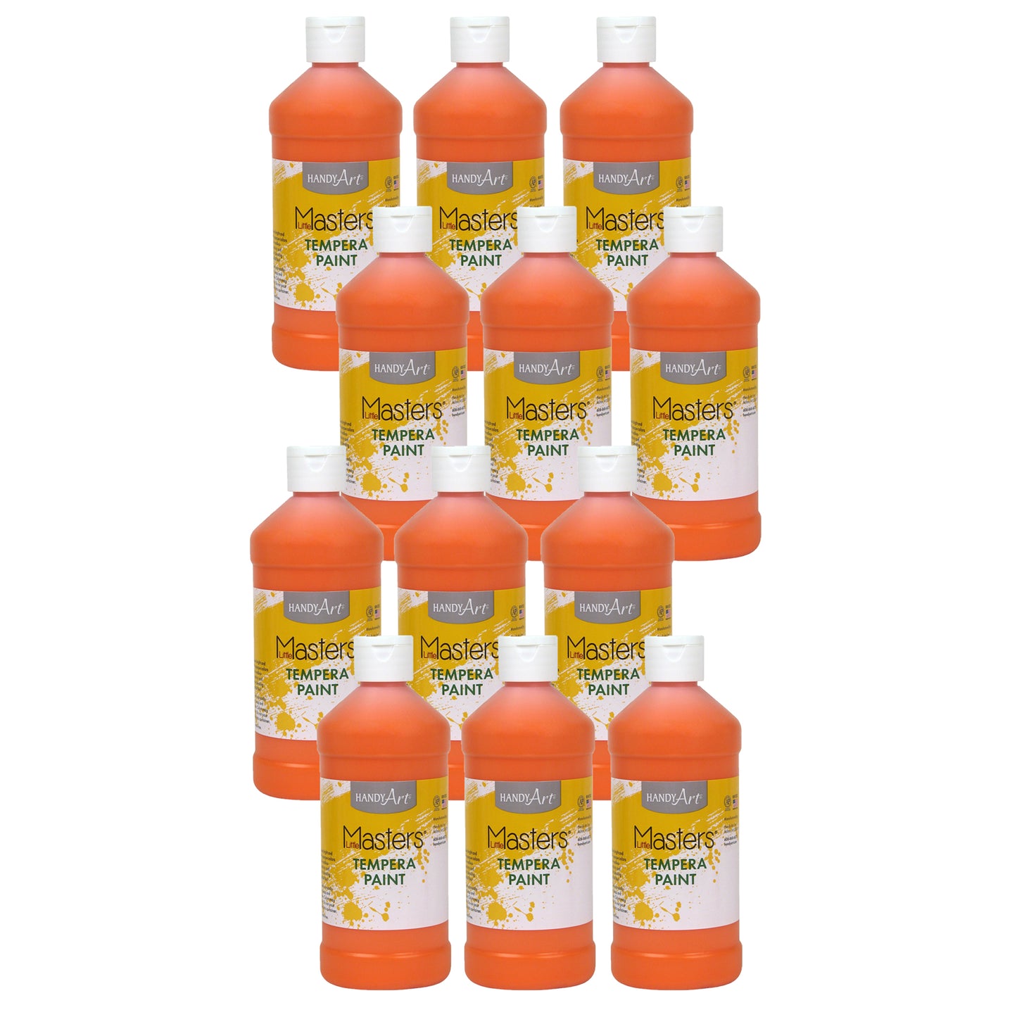 Little Masters® Tempera Paint, Orange, 16 oz., Pack of 12