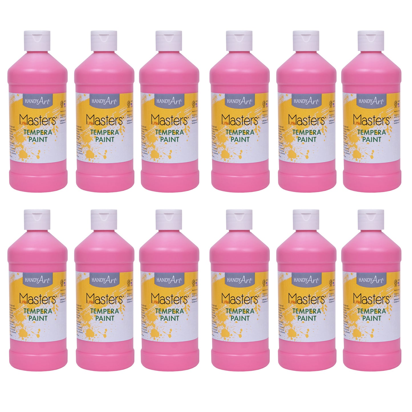 Little Masters® Tempera Paint, Pink, 16 oz., Pack of 12