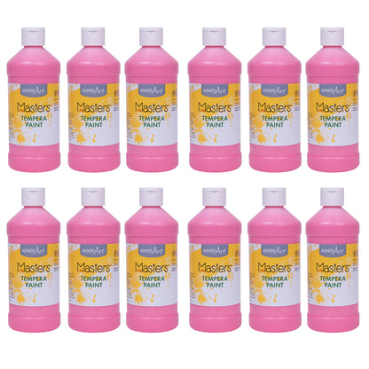 Little Masters® Tempera Paint, Pink, 16 oz., Pack of 12