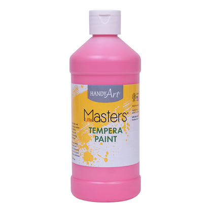 Little Masters® Tempera Paint, Pink, 16 oz., Pack of 12