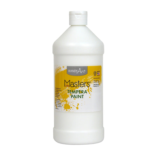 Little Masters™ Tempera Paint, White, 32 oz., Set of 6 bottles