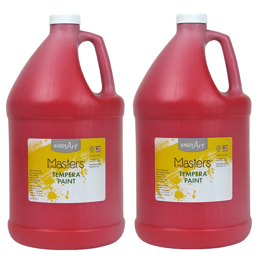 Little Masters® Tempera Paint, Red, Gallon, Pack of 2