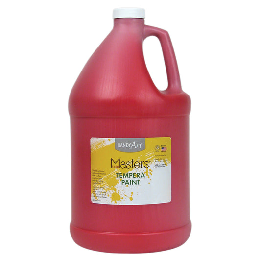 Tempera Paint, Red, Gallon, Pack of 2