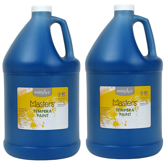 Little Masters® Tempera Paint, Blue, Gallon, Pack of 2