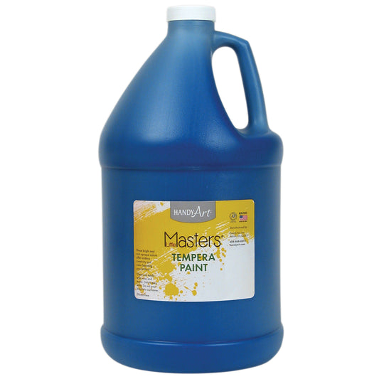 Tempera Paint, Blue, Gallon, Pack of 2