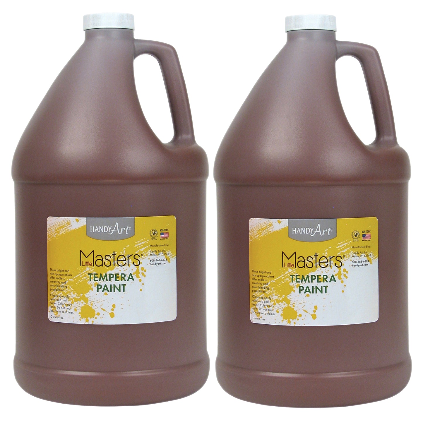 Little Masters® Tempera Paint, Brown, Gallon, Pack of 2