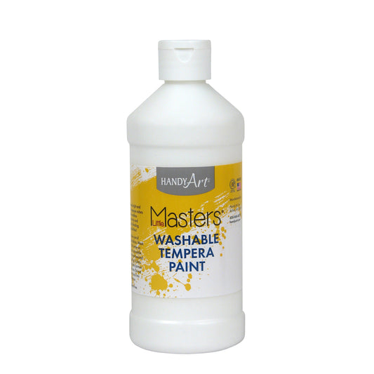 Little Masters® Washable Tempera Paint, White, 16 oz.