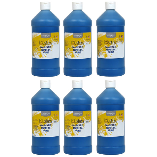 Little Masters™ Washable Tempera Paint, 32 oz, Blue, Pack of 6