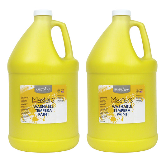 Little Masters® Washable Tempera Paint, Gallon, Yellow, Pack of 2