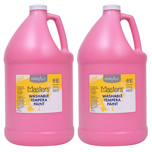 Little Masters® Washable Tempera Paint, Gallon, Pink, Pack of 2