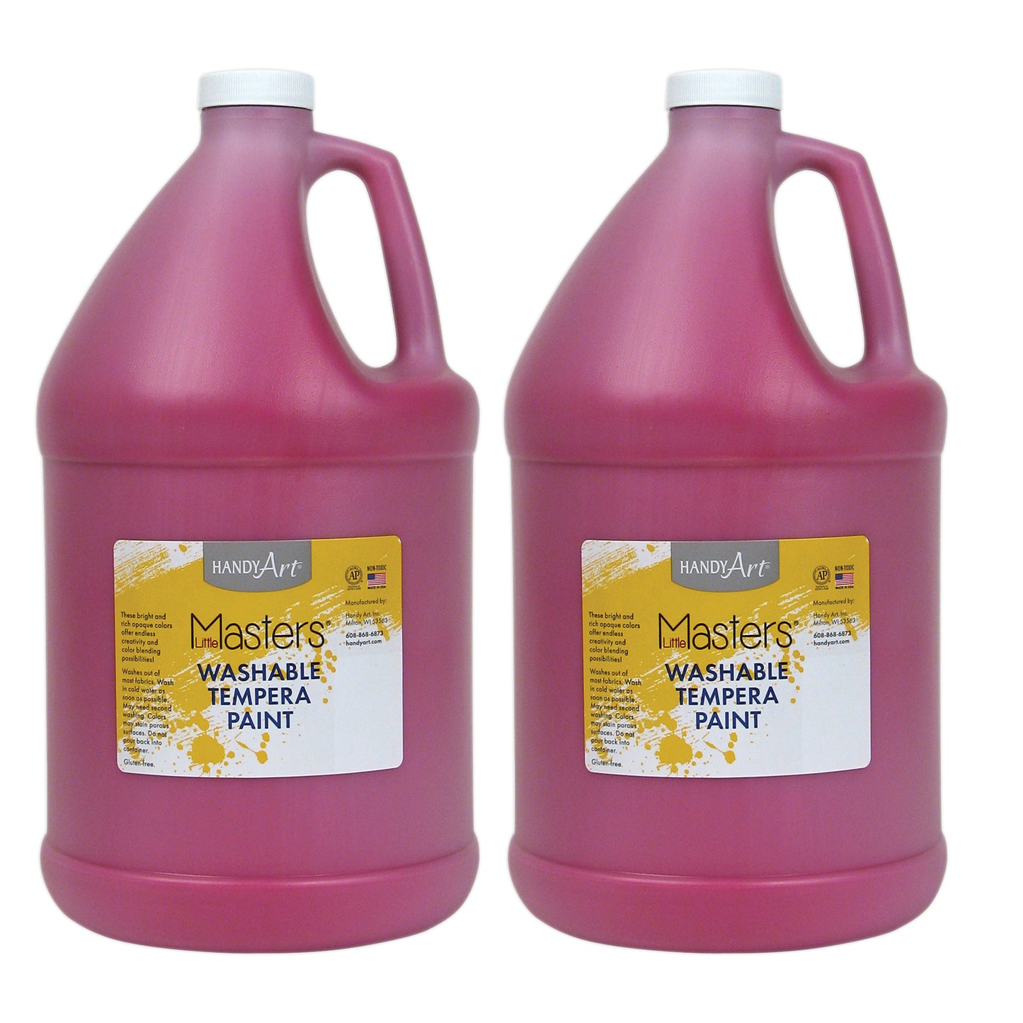 Little Masters® Washable Tempera Paint, Magenta, Gallon, Pack of 2