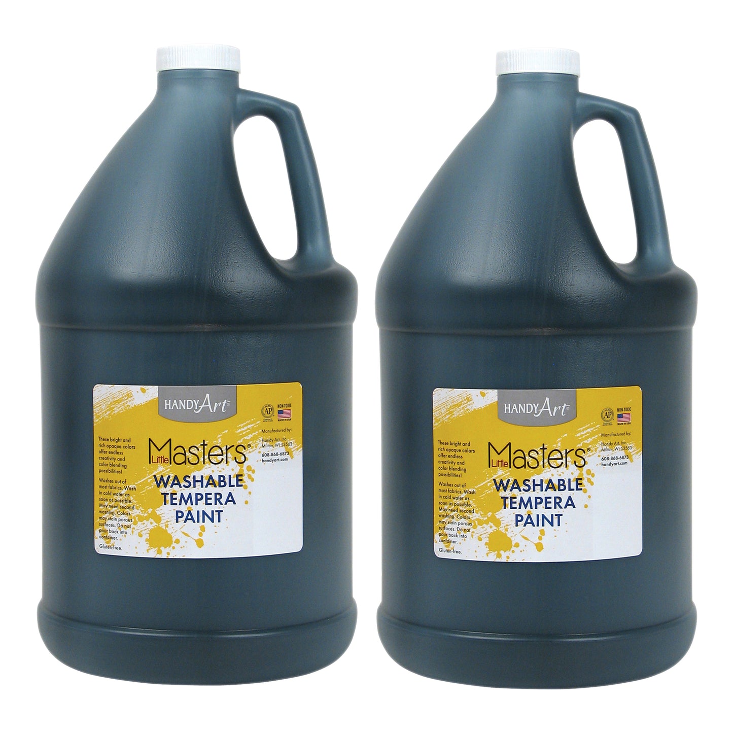Little Masters® Washable Tempera Paint, Black, Gallon, Pack of 2