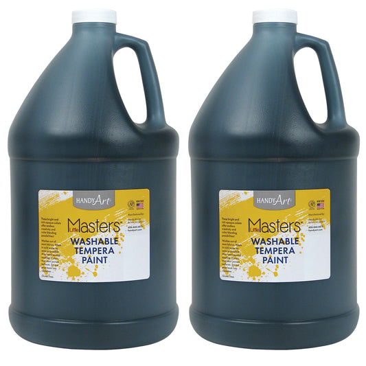 Little Masters® Washable Tempera Paint, Gallon, Black, Pack of 2